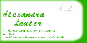 alexandra lauter business card